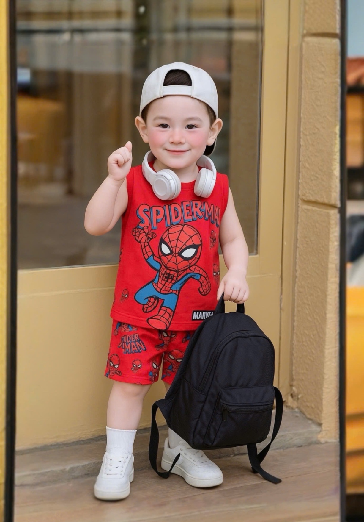 SET 3 BỘ ĐÙI BA LỖ MAVEL XANH ĐỎ