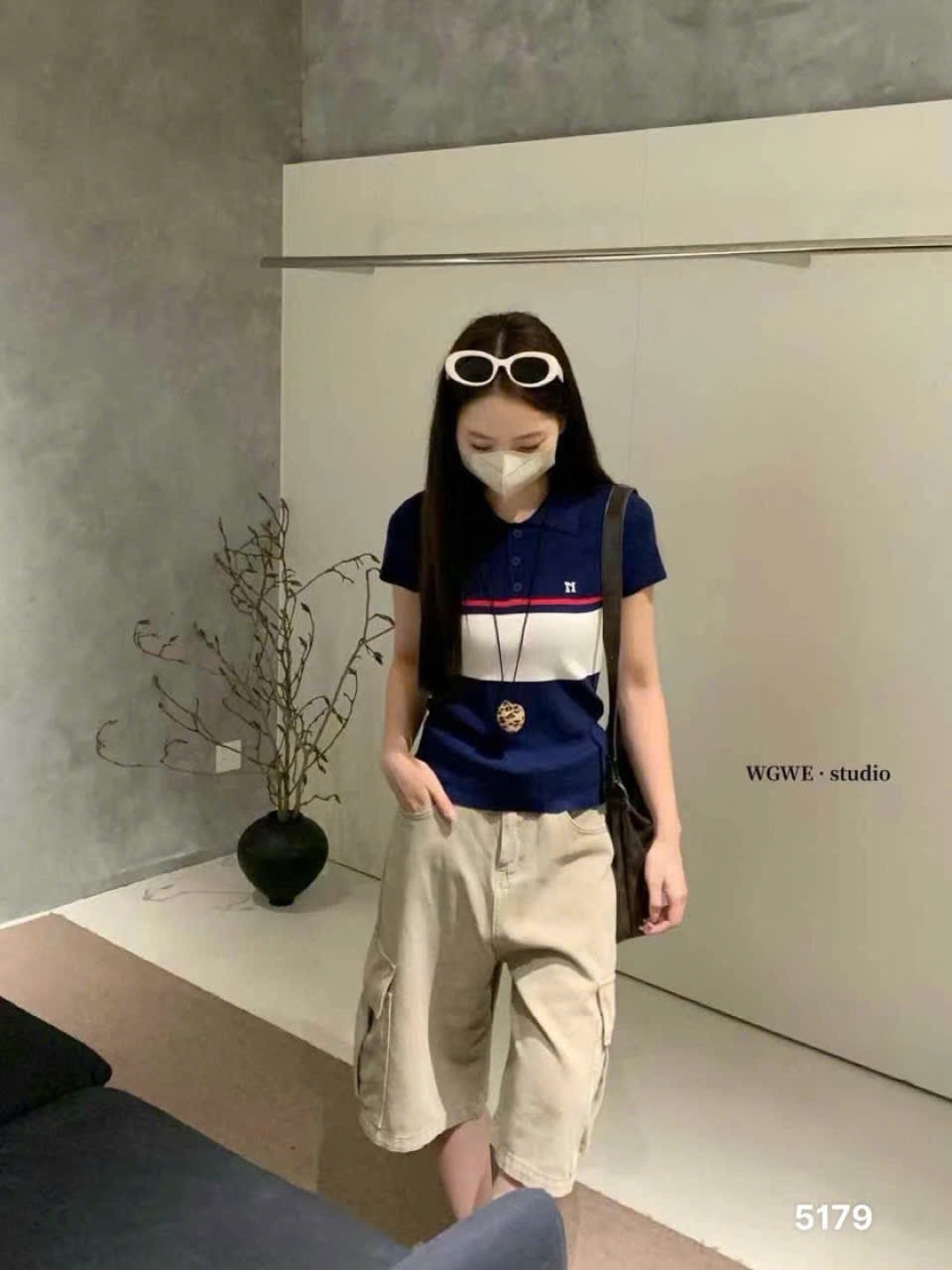 ÁO LEN POLO THÊU CHỮ M QC