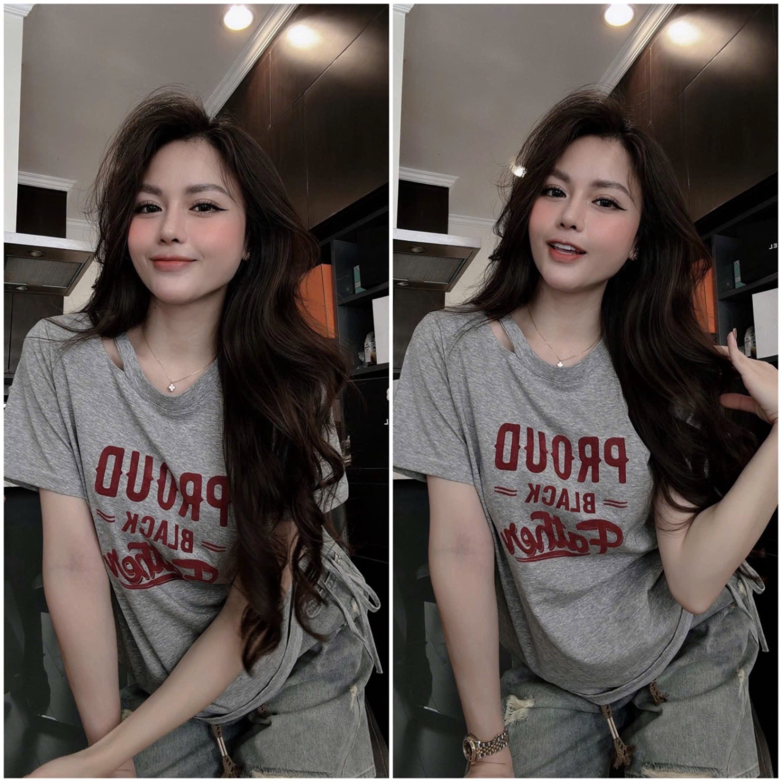 SET ÁO CỘC XÁM PROUD QUẦN JEAN