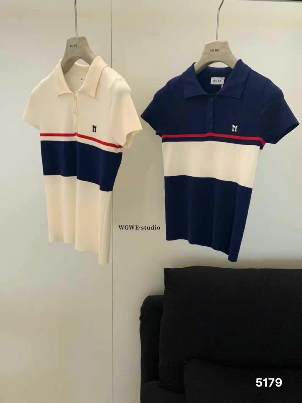 ÁO LEN POLO THÊU CHỮ M QC