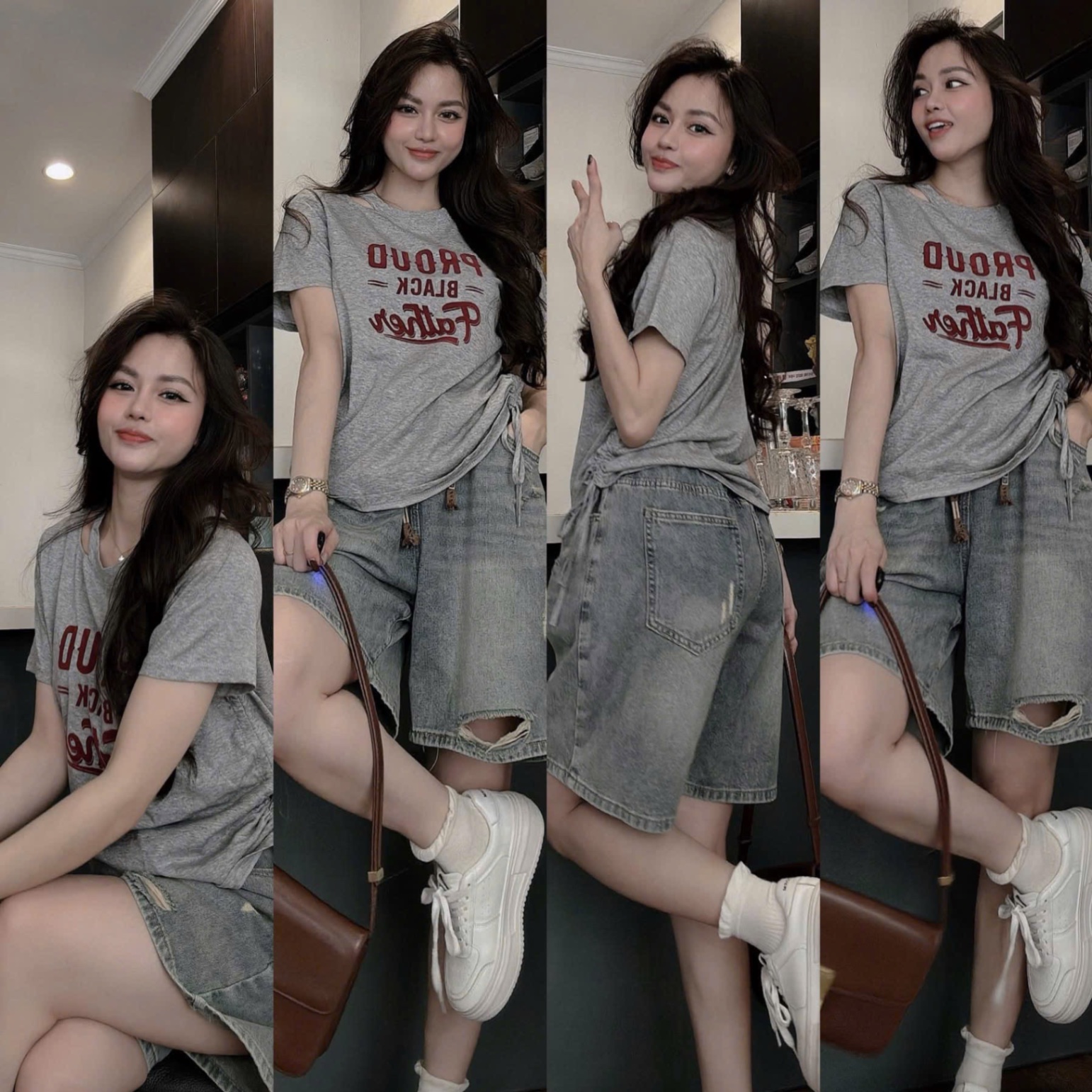 SET ÁO CỘC XÁM PROUD QUẦN JEAN
