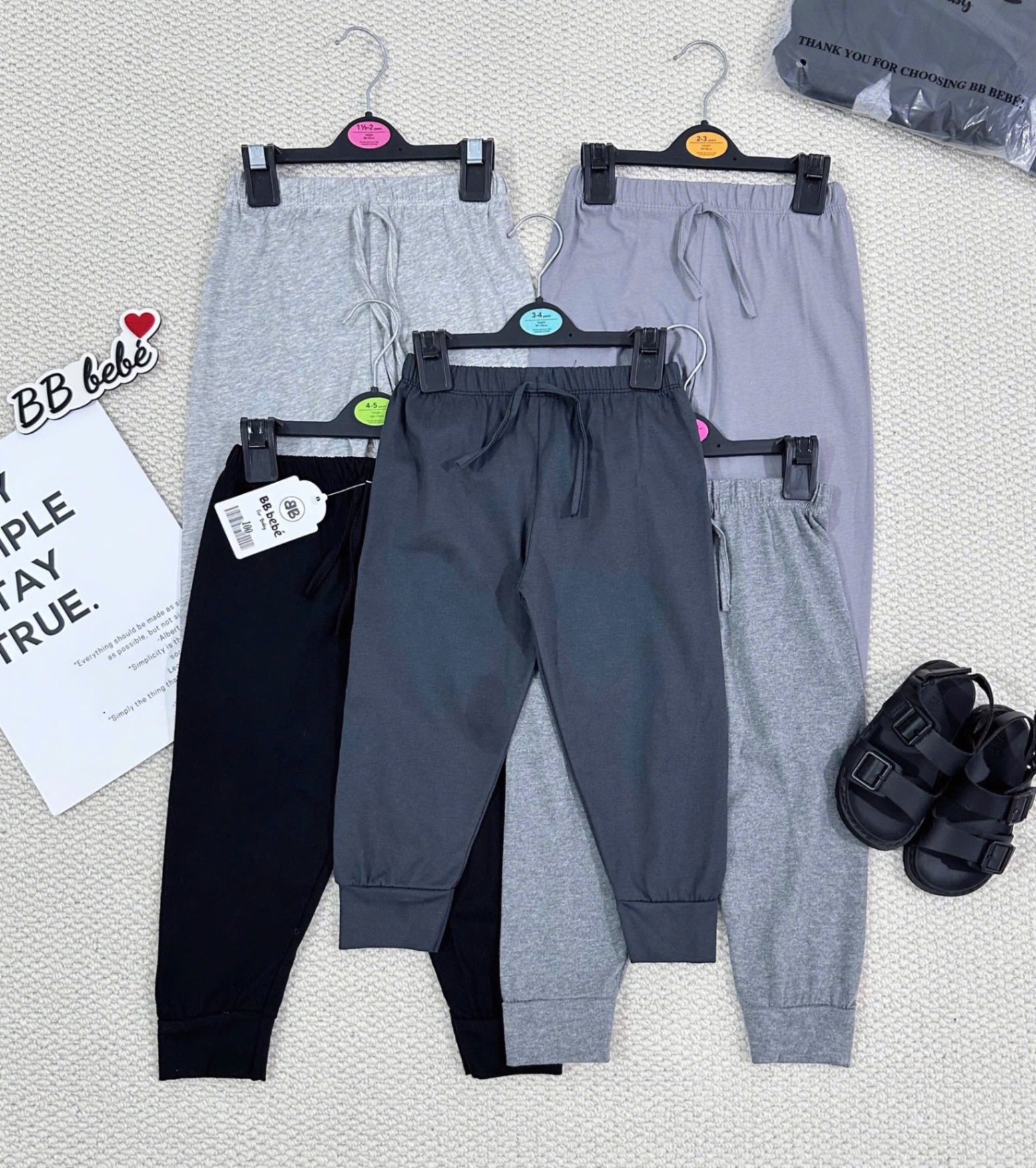 SET 5 QUẦN DÀI CT BT TONE XÁM