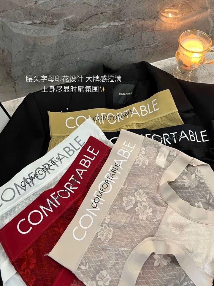 M6515 - SET 10 QUẦN LÓT REN LỤA HOA KHÁNG KHUẨN CHỮ COMFORTABLE