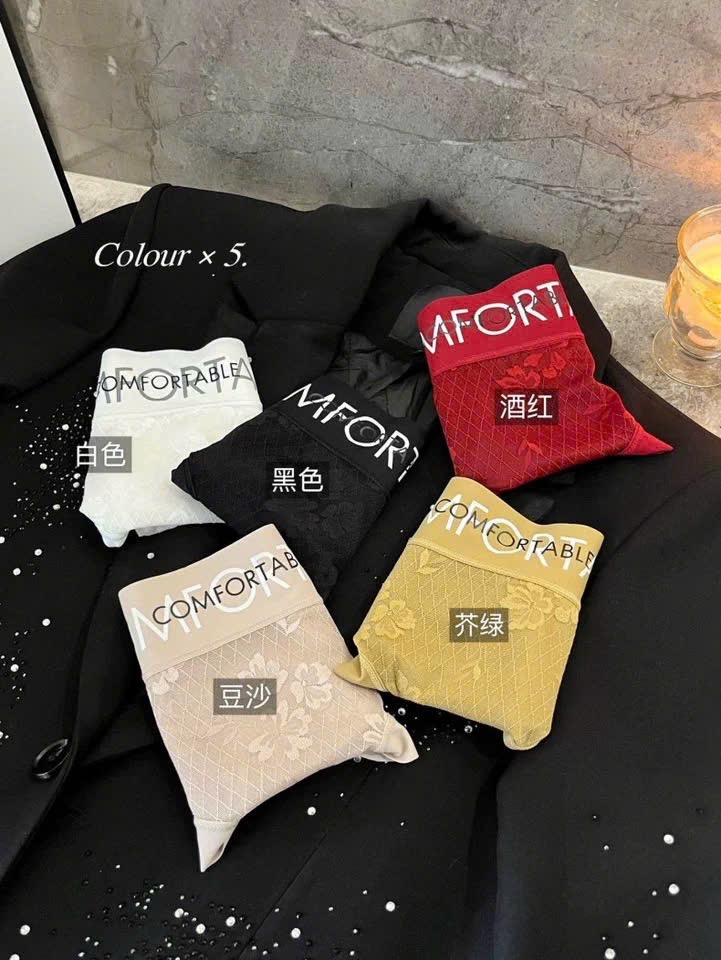 M6515 - SET 10 QUẦN LÓT REN LỤA HOA KHÁNG KHUẨN CHỮ COMFORTABLE
