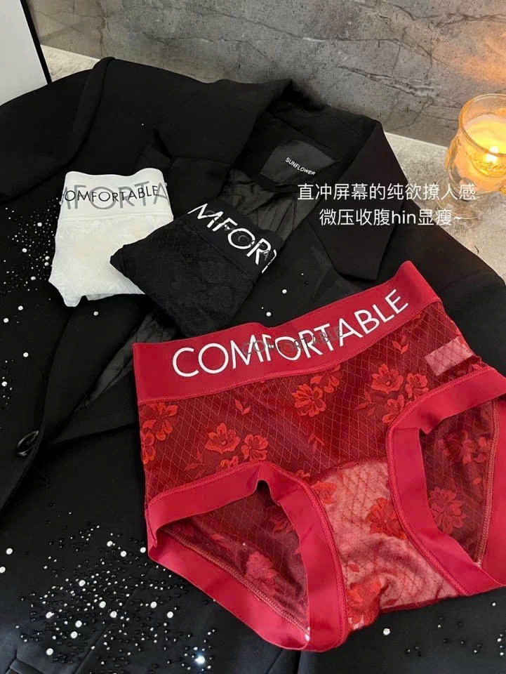 M6515 - SET 10 QUẦN LÓT REN LỤA HOA KHÁNG KHUẨN CHỮ COMFORTABLE