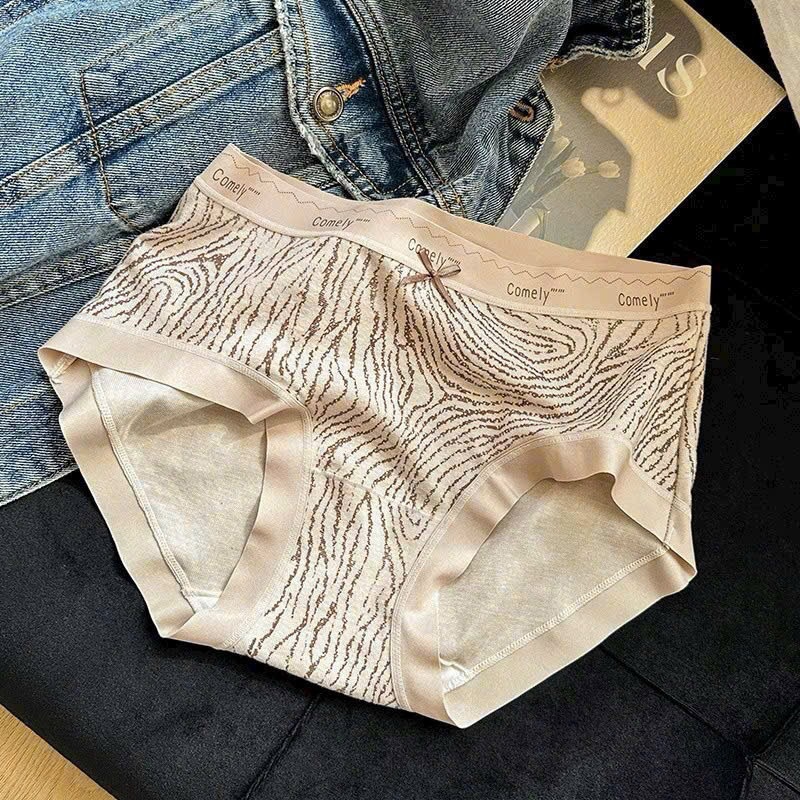 Hàng đẹp - SET 10 QUẦN LÓT COTTON CẠP SU CHỮ COMELY TONE BE NÂU