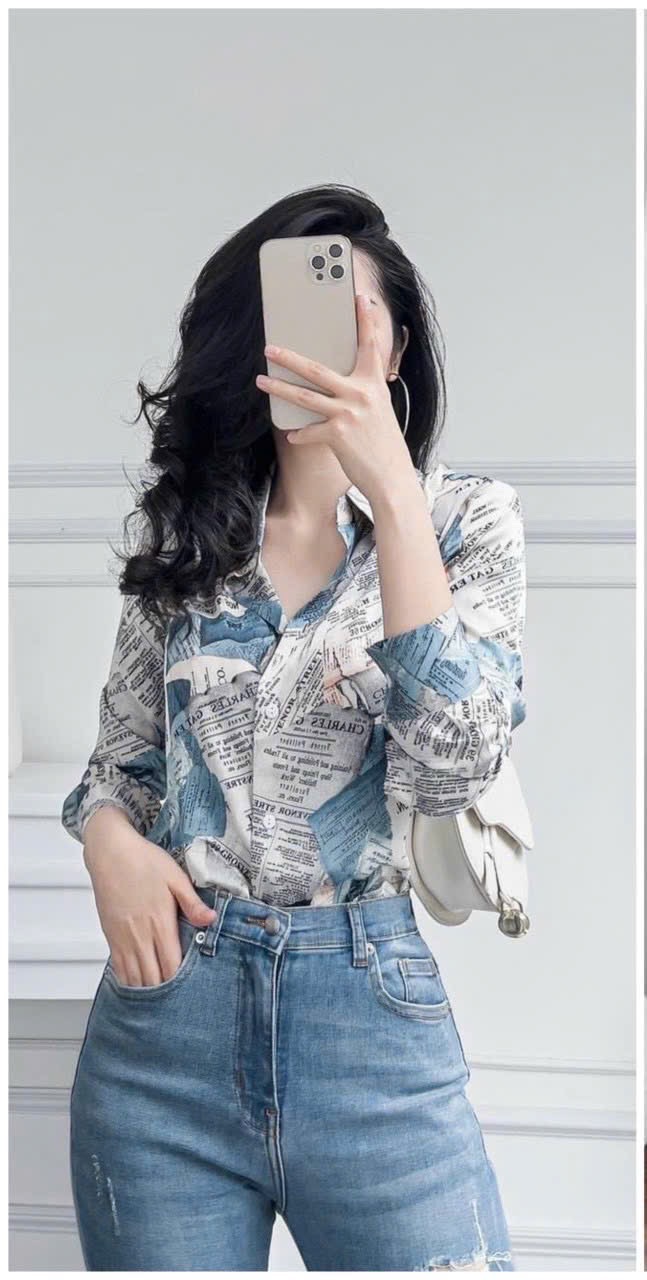 XẢ KHO ÁO SƠ MI DA BÁO DÀY TAY CHO NỮ