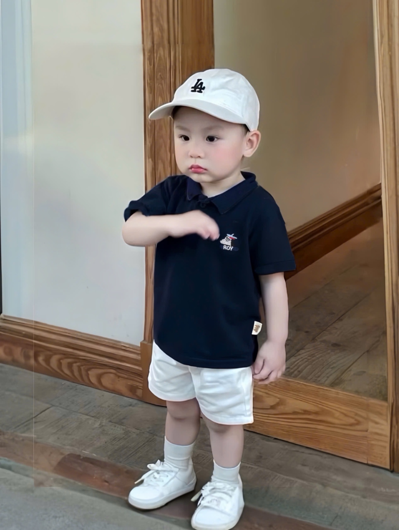 SET 3 ÁO POLO THÊU NGỰA ĐEN TRẮNG BE