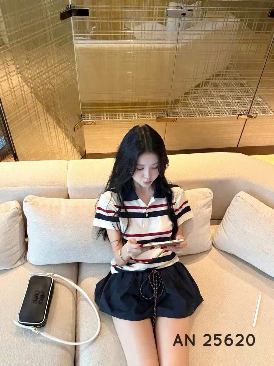 SET POLO KẺ MIX CV LY THAN
