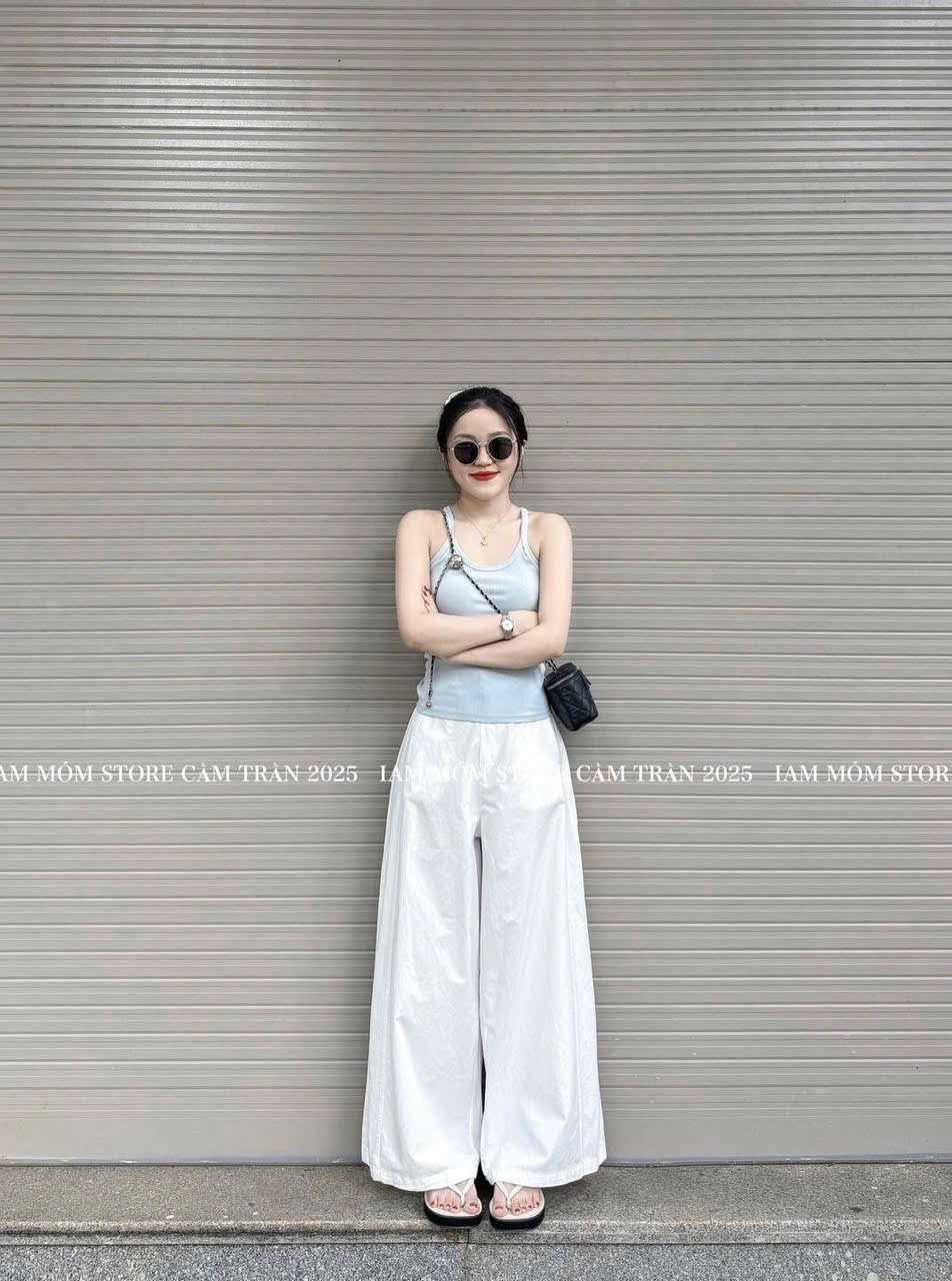 QUẦN KAKI LỤA ỐNG RỘNG 2M THAN TRẮNG