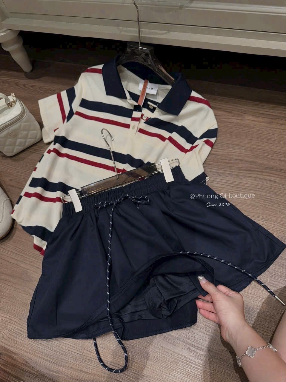 SET POLO KẺ MIX CV LY THAN