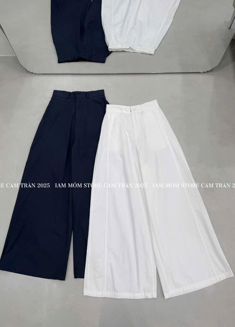 QUẦN KAKI LỤA ỐNG RỘNG 2M THAN TRẮNG