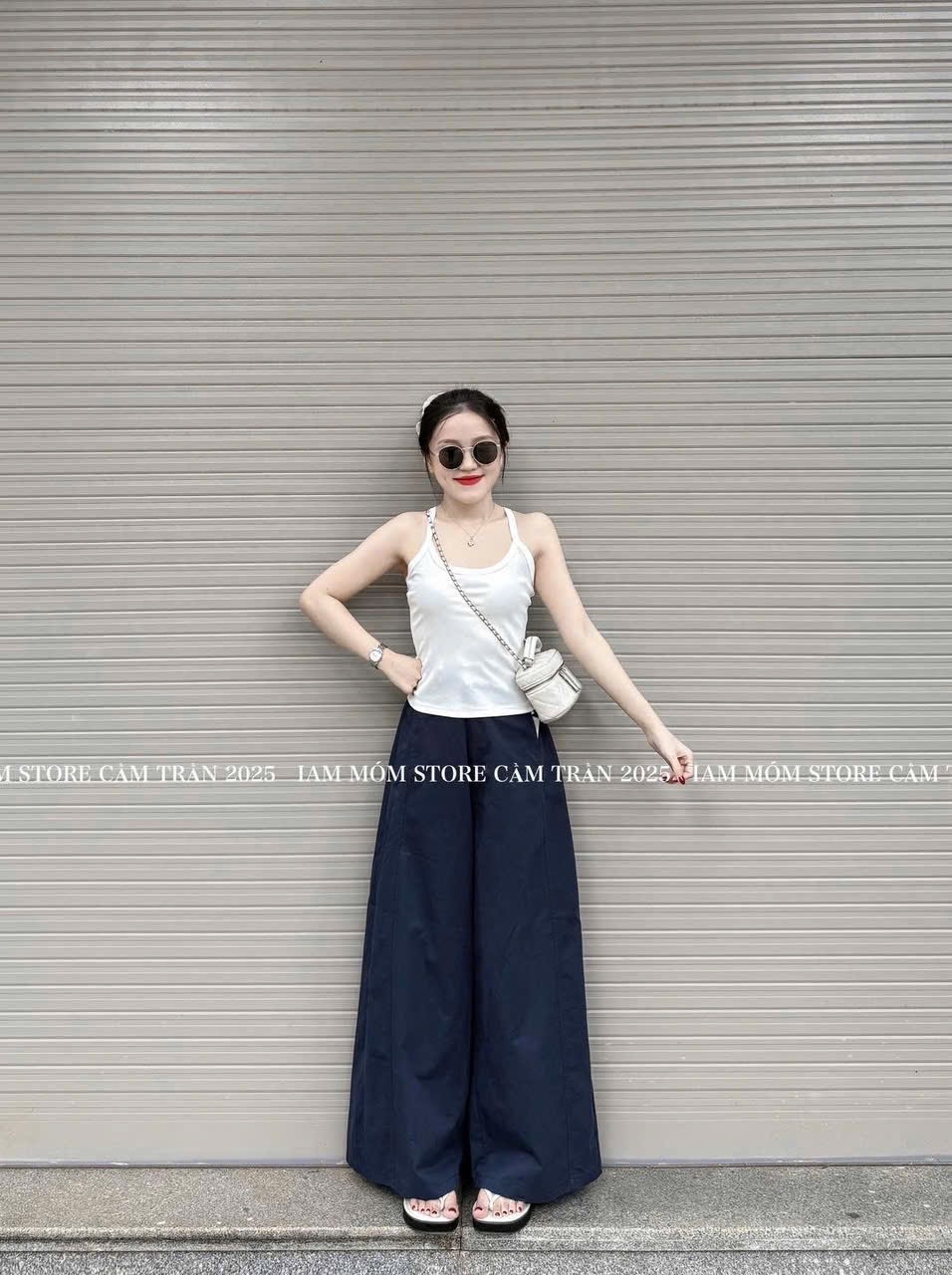 QUẦN KAKI LỤA ỐNG RỘNG 2M THAN TRẮNG