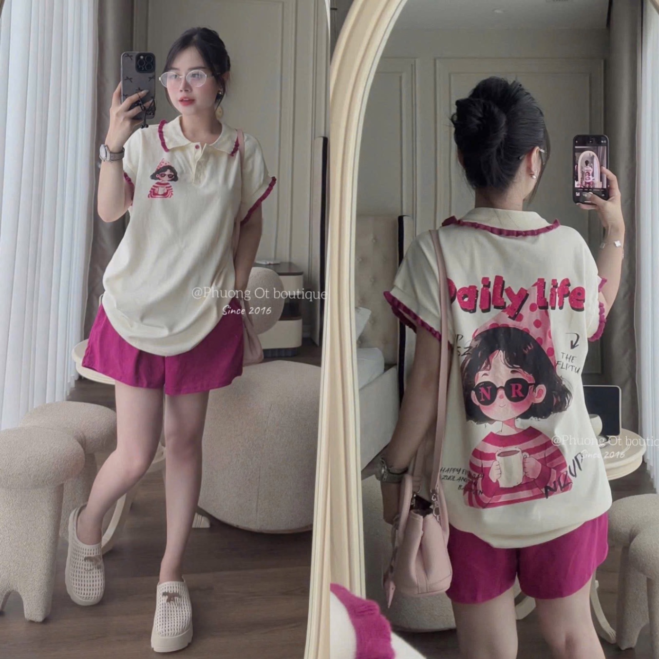 XẢ KHO BỘ ĐÙI BE VIỀN HÔNG CO GÁI DAILY