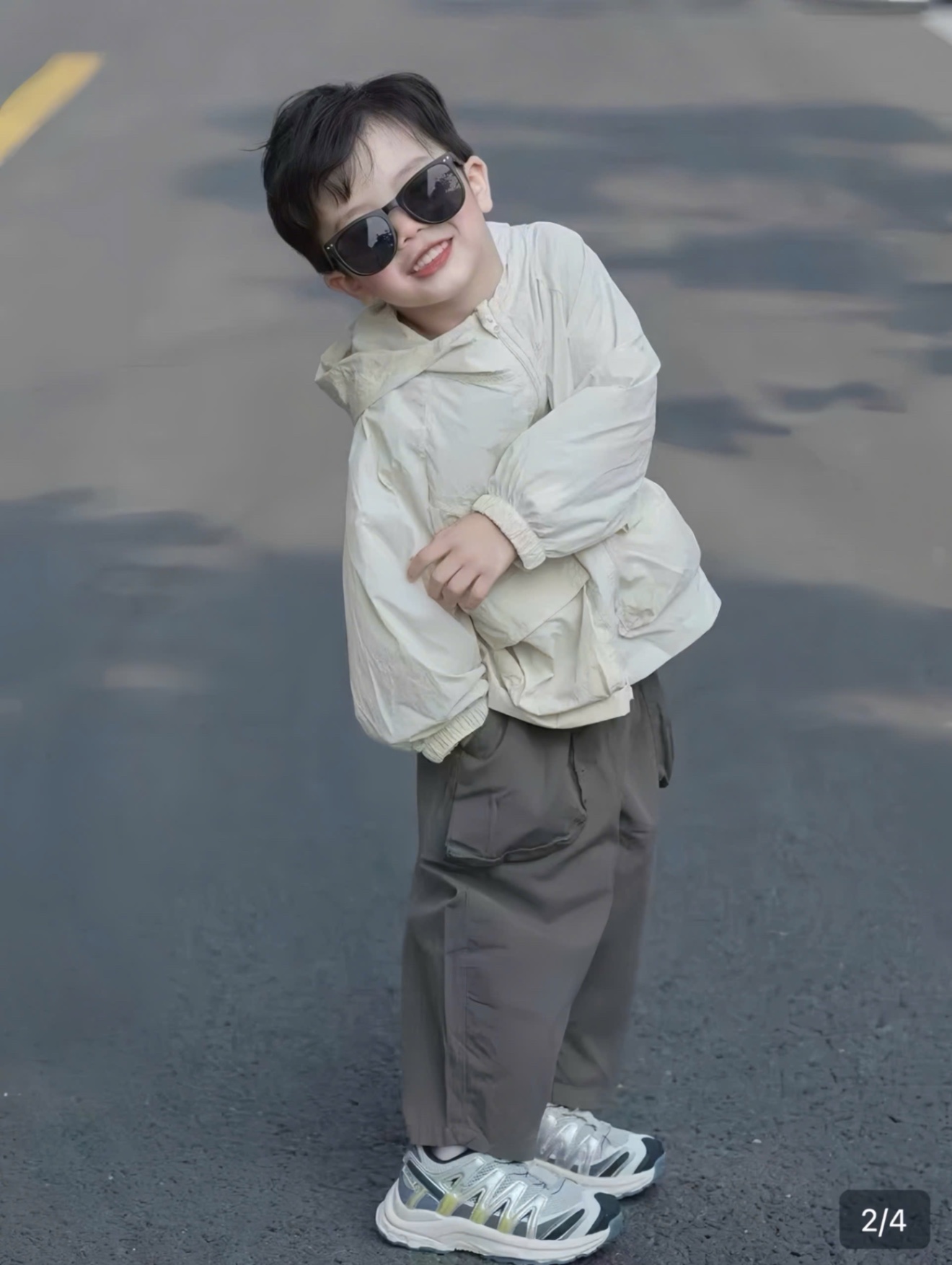 ÁO KHOÁC GIÓ TÚI HỘP BT 2M NÂU BE