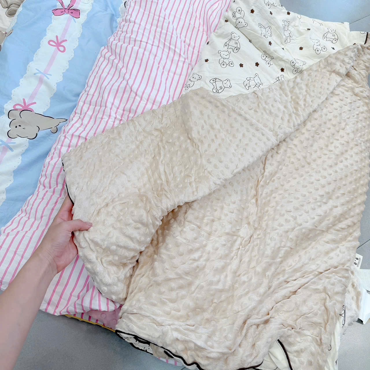 XẢ KHO CHĂN MUSLIN LÓT NỈ