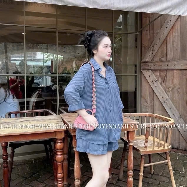 BỘ ĐÙI KẺ THÊU NGỰA 2 MÀU XANH BE