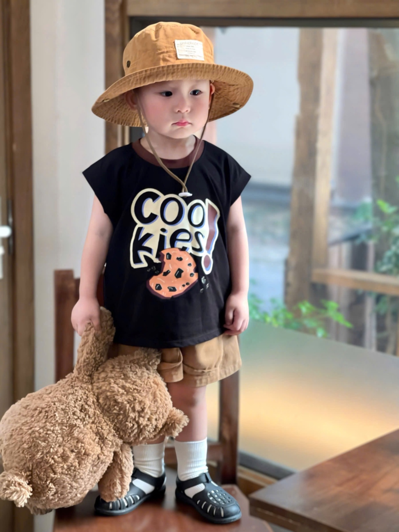 BỘ ĐÙI COOKIE ĐEN QUẦN NÂU BT