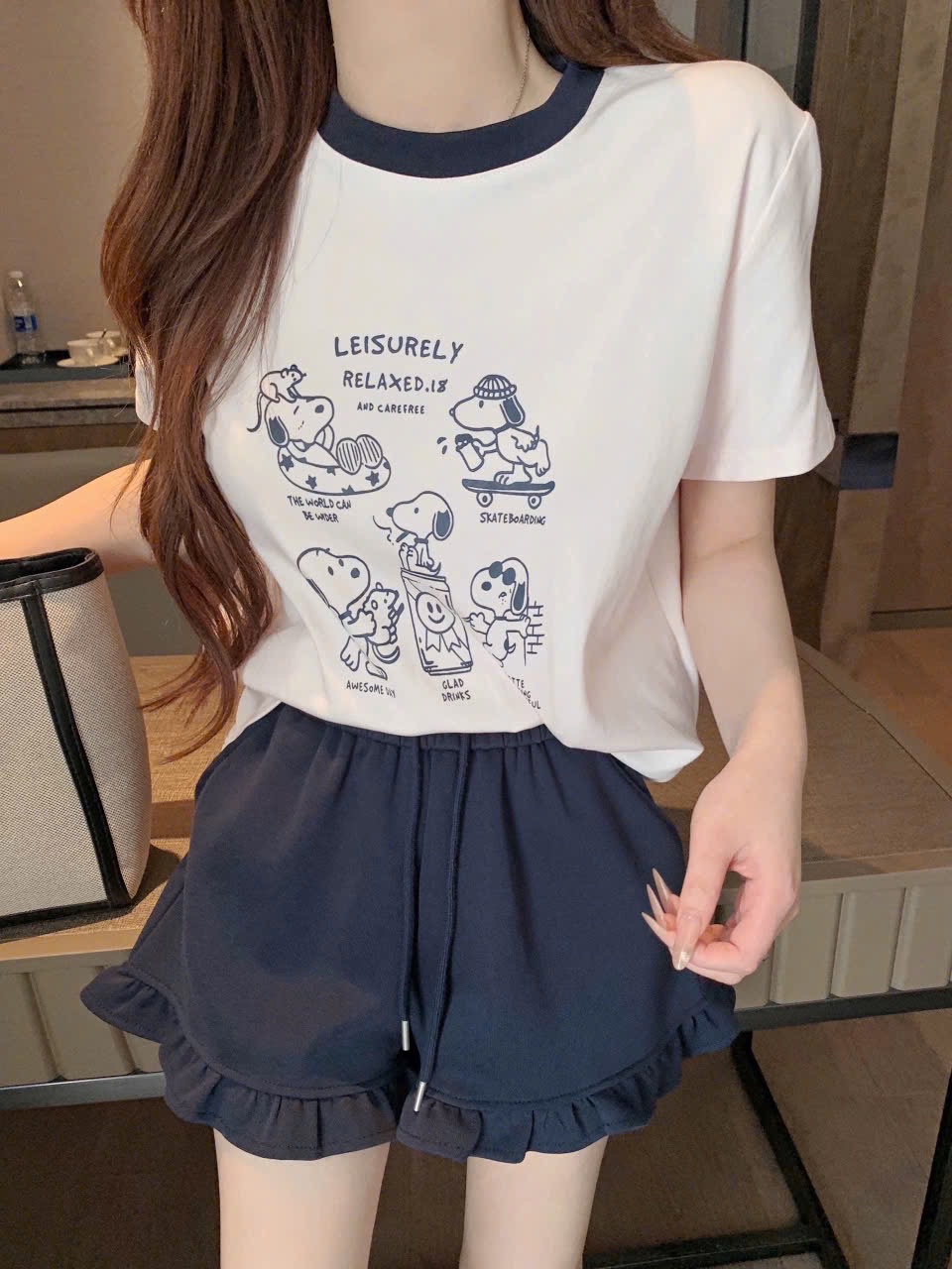 XẢ KHO ÁO PULL CỘC TRẮNG PHỐI VIỀN HÌNH CÚN