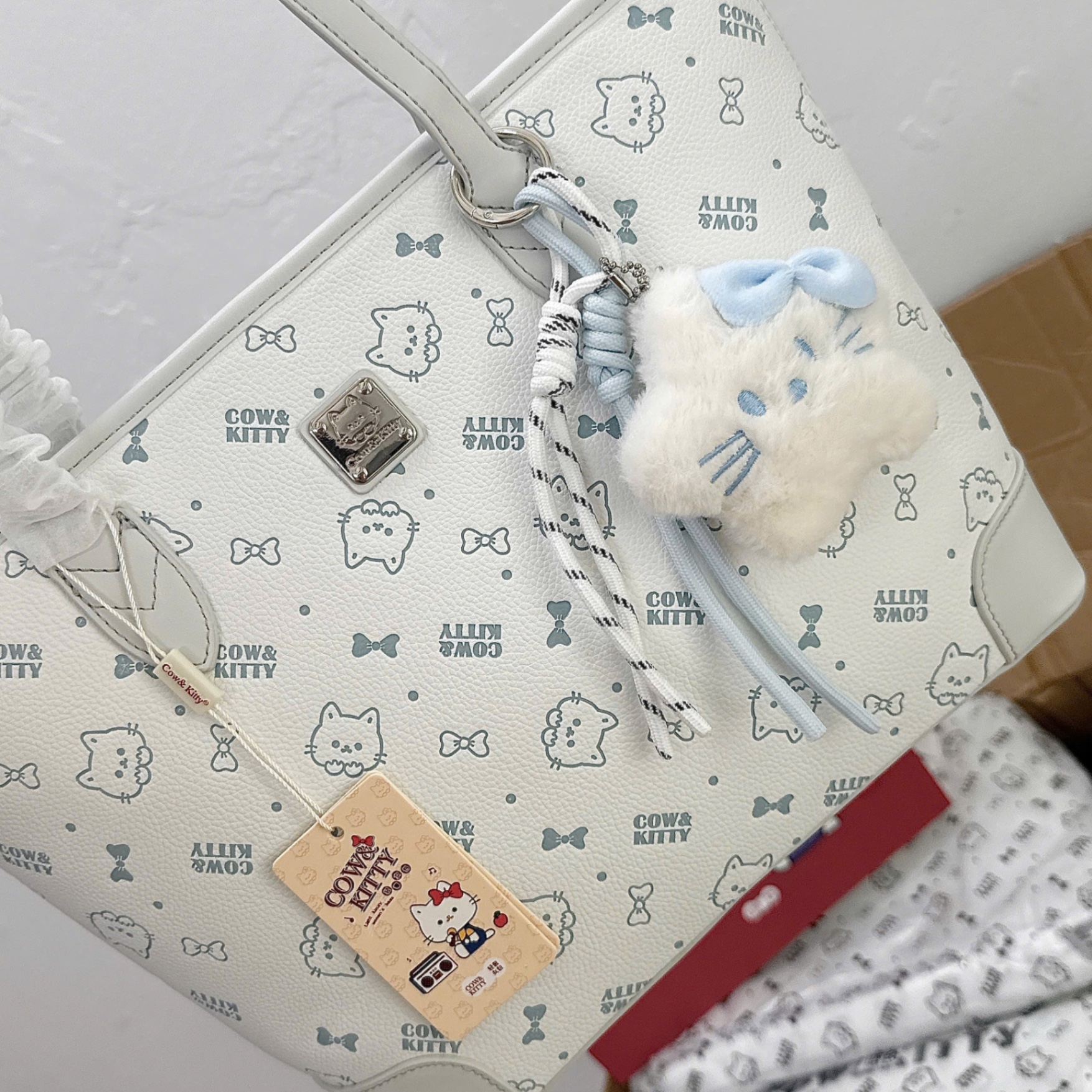 M8022 - TÚI XÁCH COW KITTY KÈM HỘP BIGSIZE