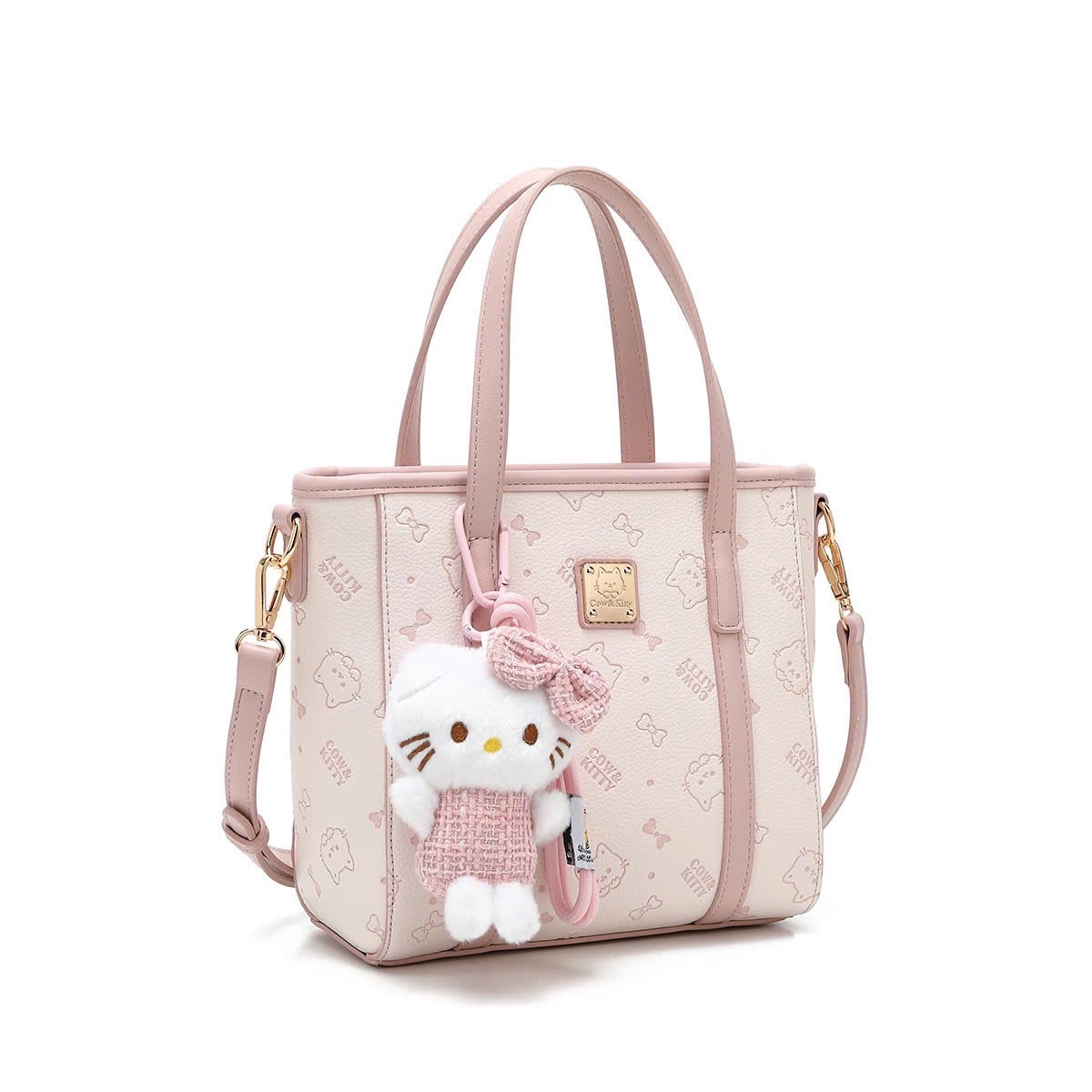 M8005 - TÚI COW KITTY TOTE HỒNG KÈM CHARM