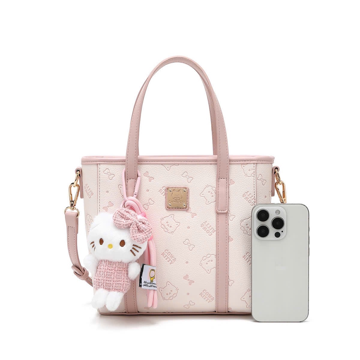 M8005 - TÚI COW KITTY TOTE HỒNG KÈM CHARM