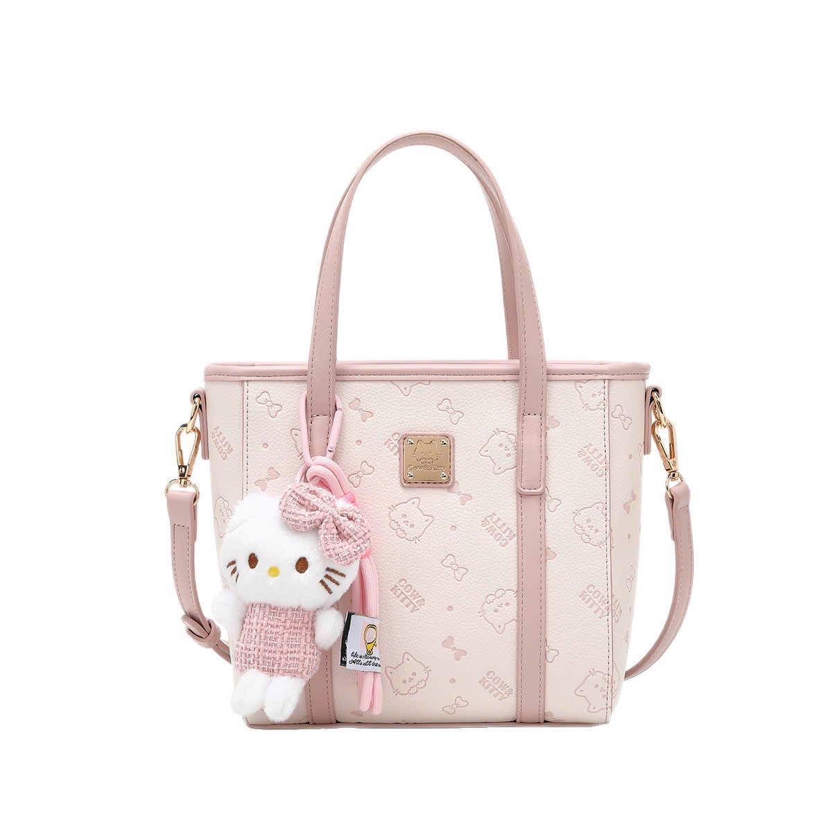 M8005 - TÚI COW KITTY TOTE HỒNG KÈM CHARM
