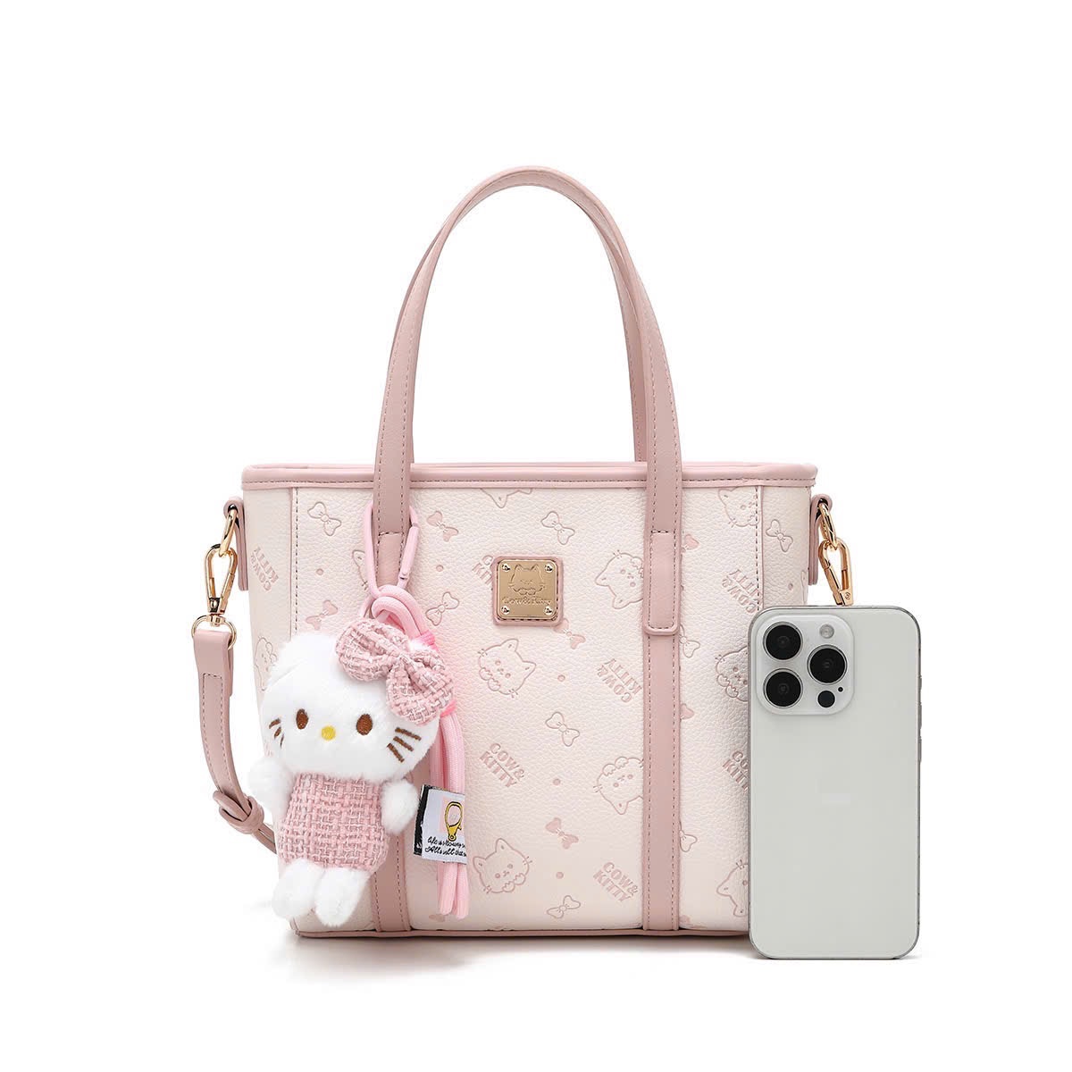 M8005 - TÚI COW KITTY TOTE HỒNG KÈM CHARM