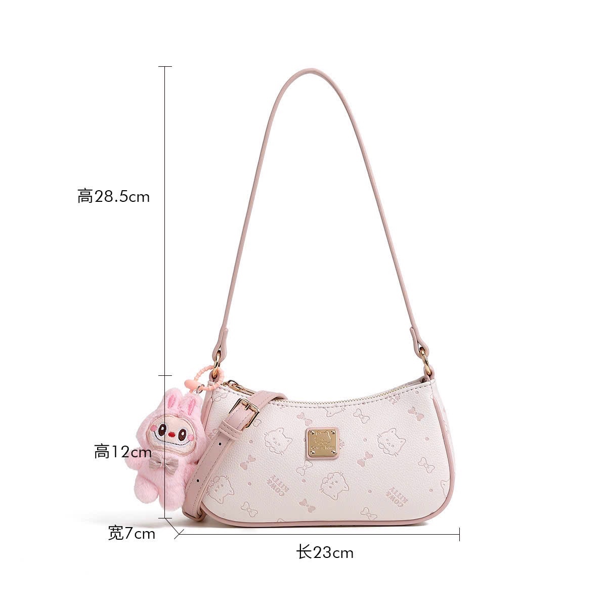 M8062 - TÚI KẸP NÁCH COW KITTY HỒNG fullbox