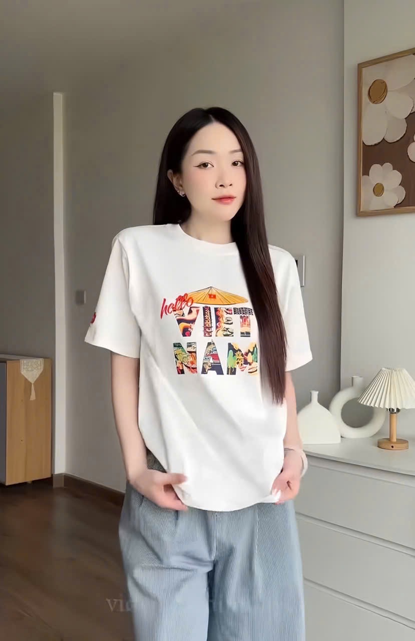 ÁO PULL CỘC TRẮNG HELLO VIỆT NAM