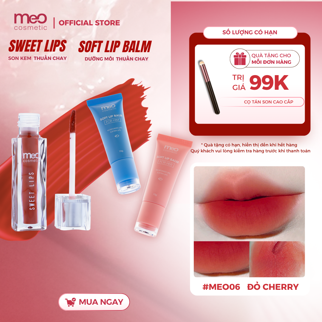 Combo Son Lì + Son Dưỡng MeO