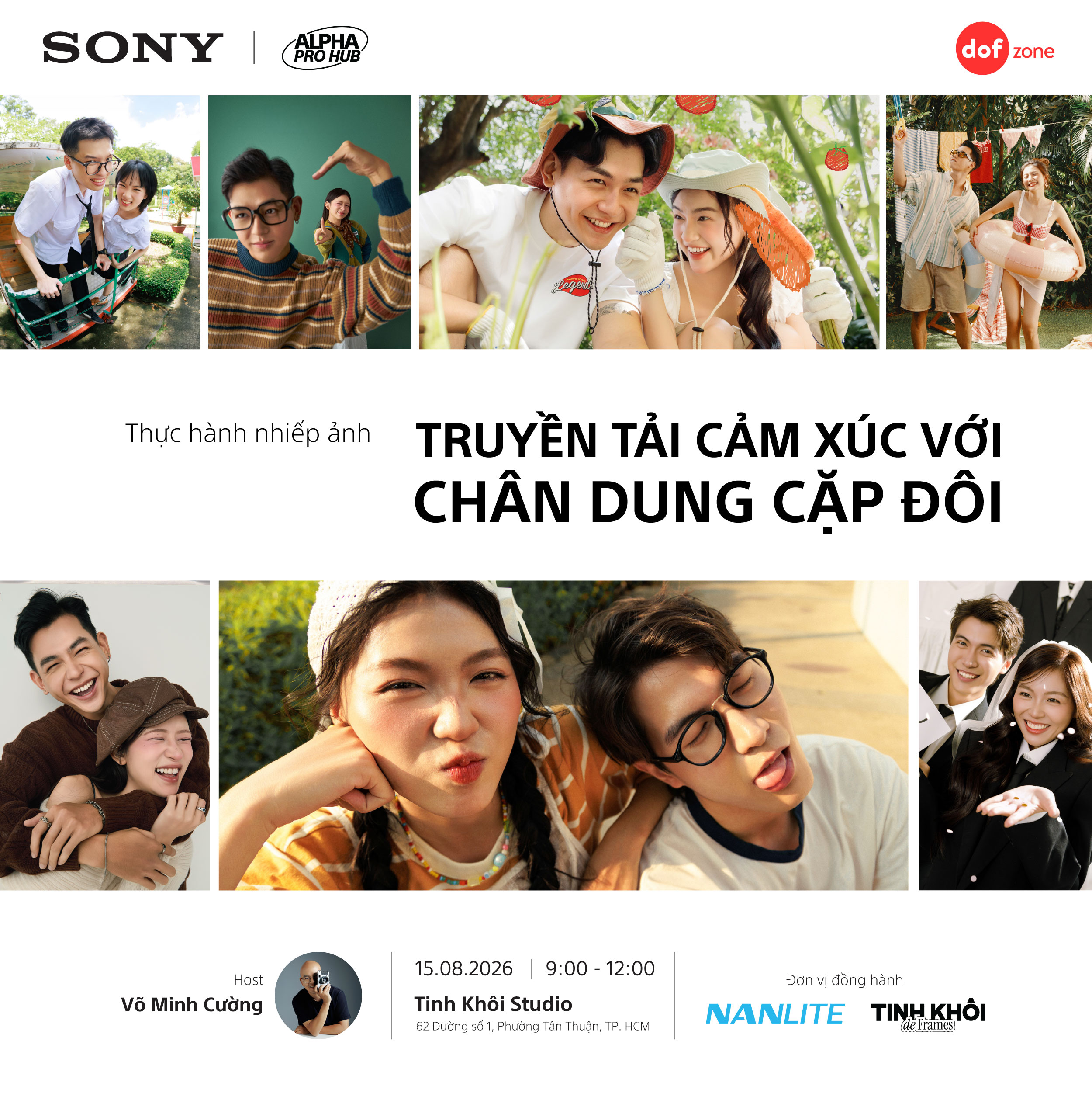 👩‍❤️‍👨📸[WORKSHOP THỰC HÀNH NHIẾP ẢNH: TRUYỀN TẢI CẢM XÚC VỚI CHÂN DUNG CẶP ĐÔI