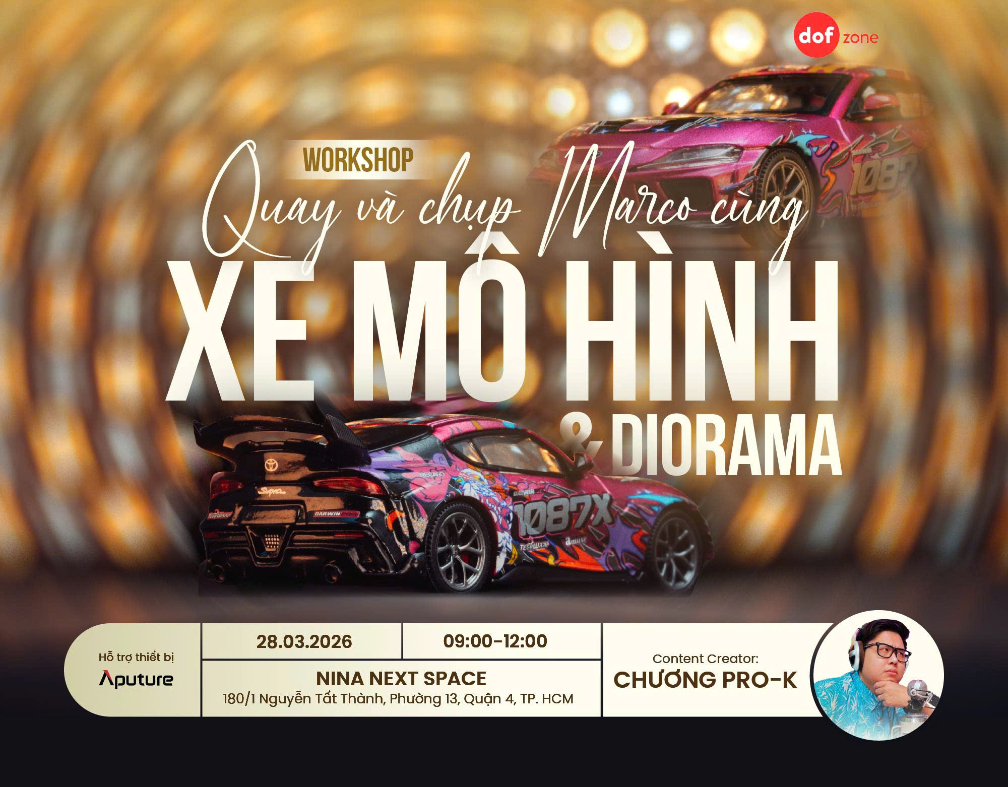 WORKSHOP LÀM CHỦ KỸ THUẬT CHỤP MACRO CÙNG XE MÔ HÌNH & DIORAMA