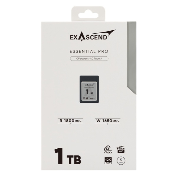 Thẻ nhớ CFexpress 4.0 Type A Exascend 1TB Essential PRO Thẻ nhớ CFexpress 4.0 Type A Exascend 1TB Essential PRO