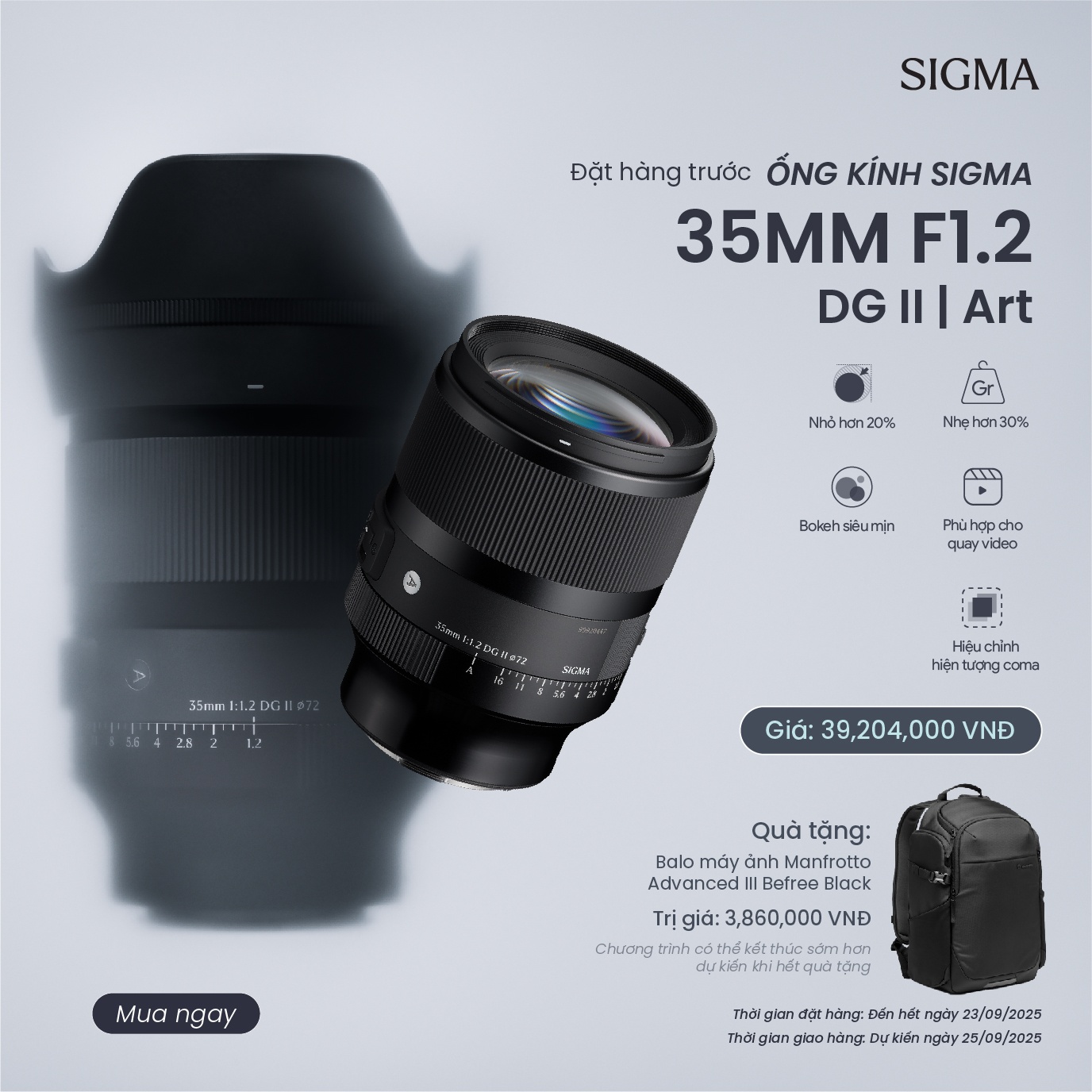 ống Kính Sigma 35mm L Mount Sigma 35mm DG DN For Sony Sigma 35mm F/2