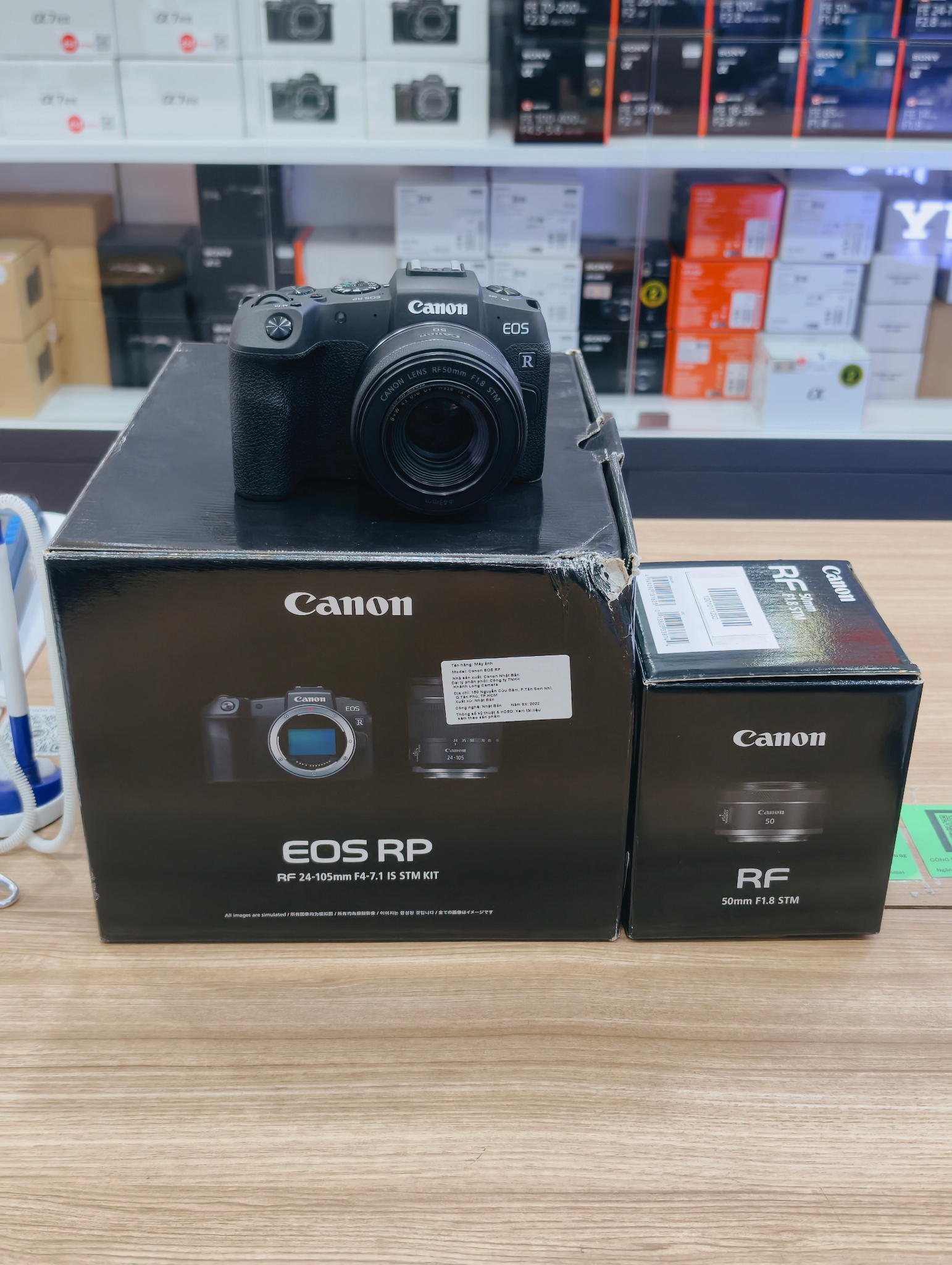 Máy ảnh Canon EOS RP và ống kính RF 50mm f1.8 STM cũ - Mã SP 0036 1232