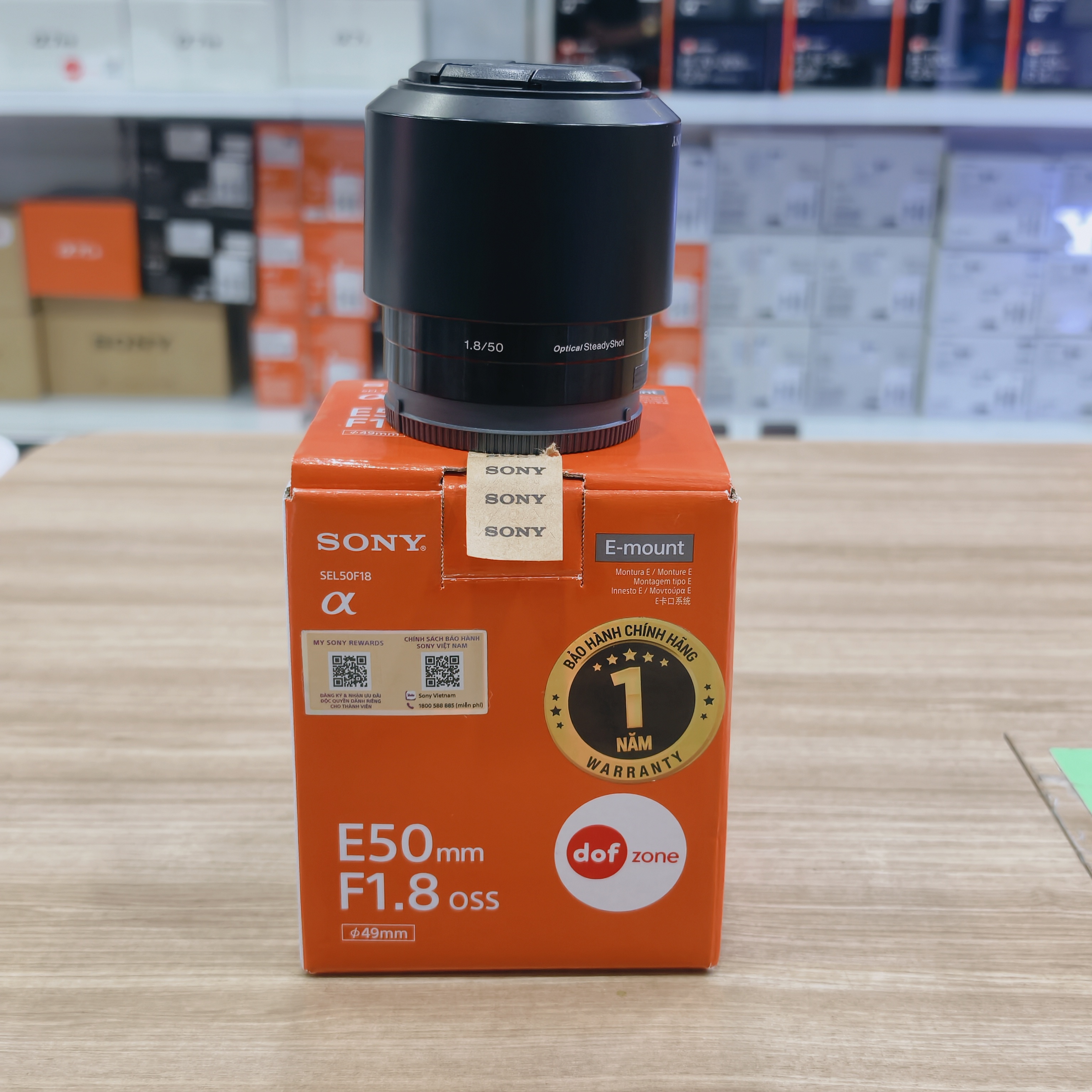 Ống kính Sony SEL 50mm F1.8 Đen cũ Mã SP 9432