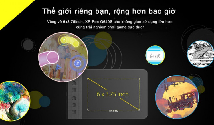 Bảng Vẽ Điện Tử XP-Pen Star G640S Tương Thích Thiết Bị Android Lực Nhấn 8192 Kèm 20 Ngòi Dự Phòng