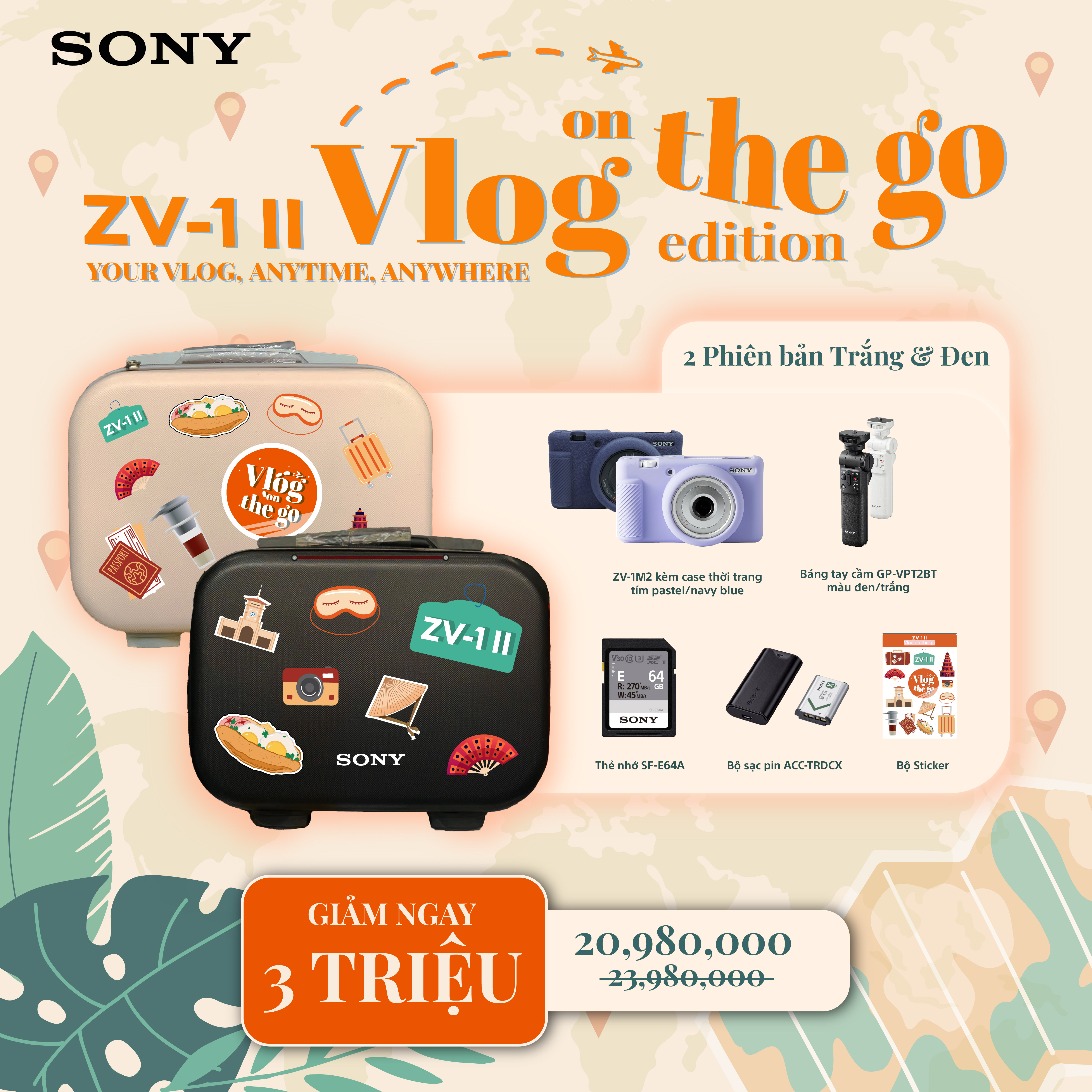 Máy ảnh Sony ZV-1 Mark II Vlog on the go Edition - Chính hãng