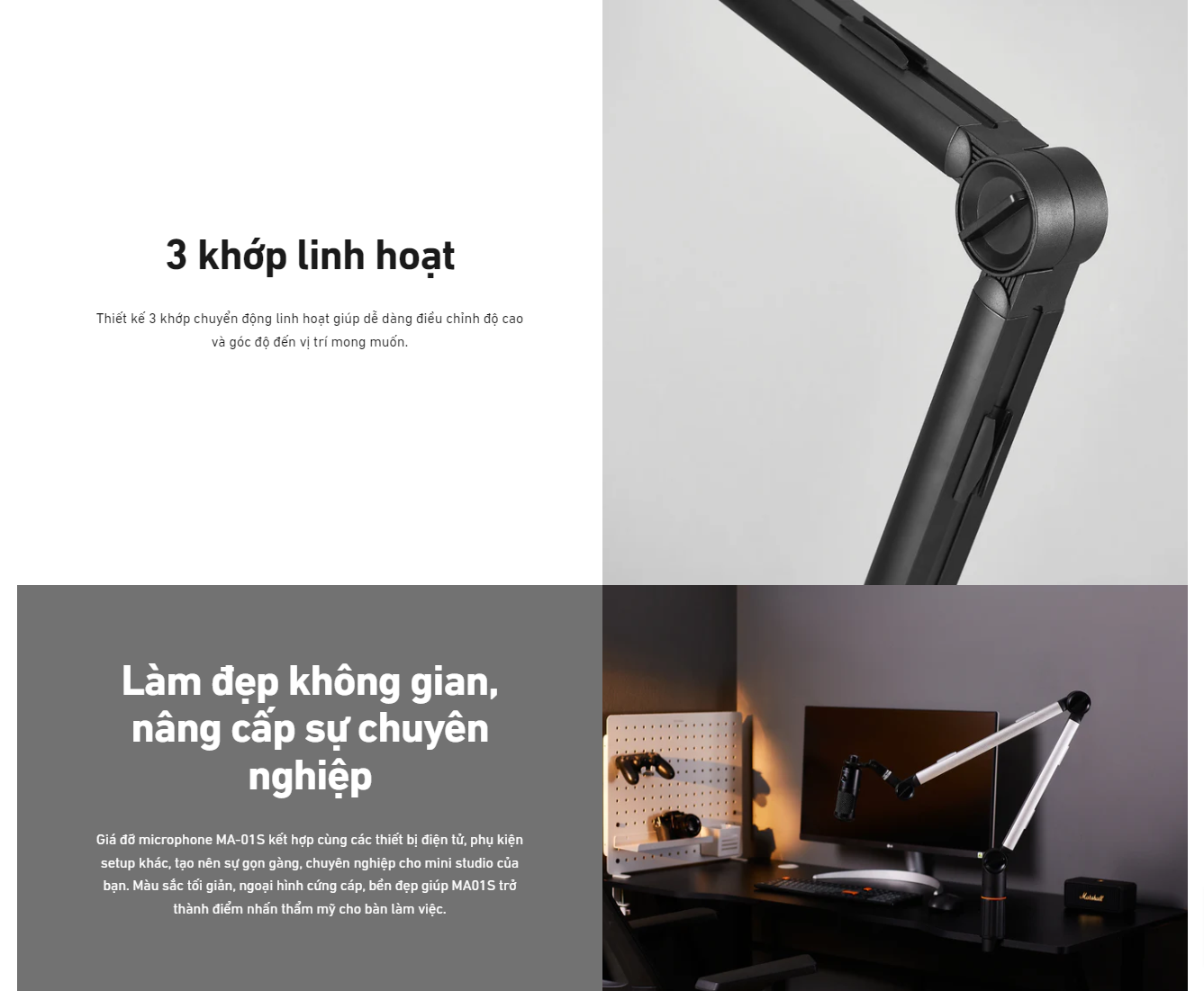 Giá đỡ Microphone HyperWork MA01S - Chính hãng