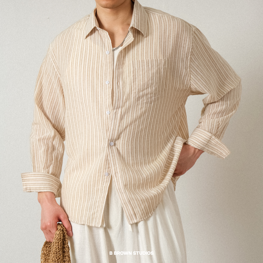 Áo Sơ Mi Vải Linen Dáng Rộng