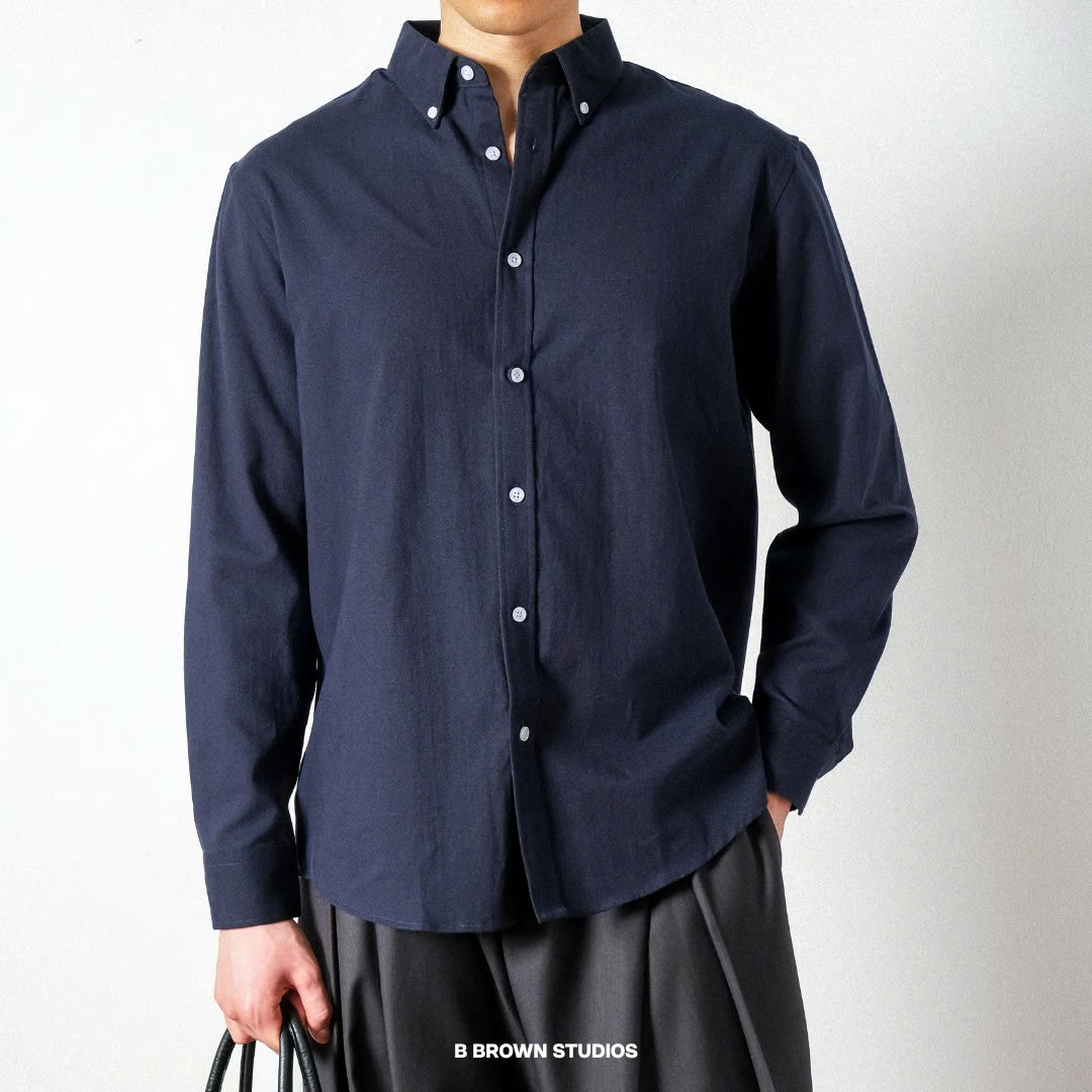 Áo Sơ Mi Vải Oxford Cổ Đính Khuy Dáng Vừa
