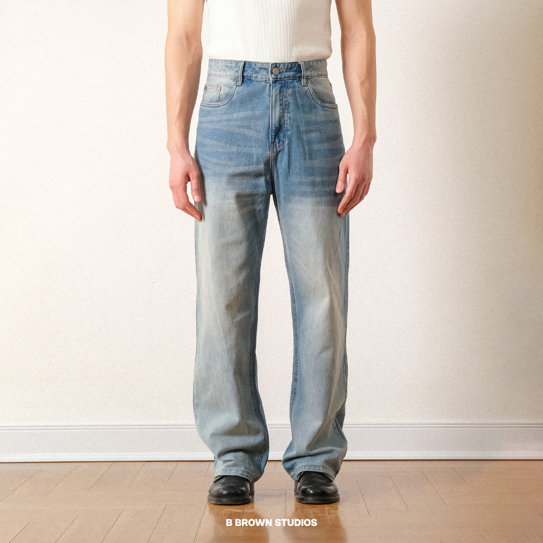 Quần Bò Dáng Bootcut Cạp Cao