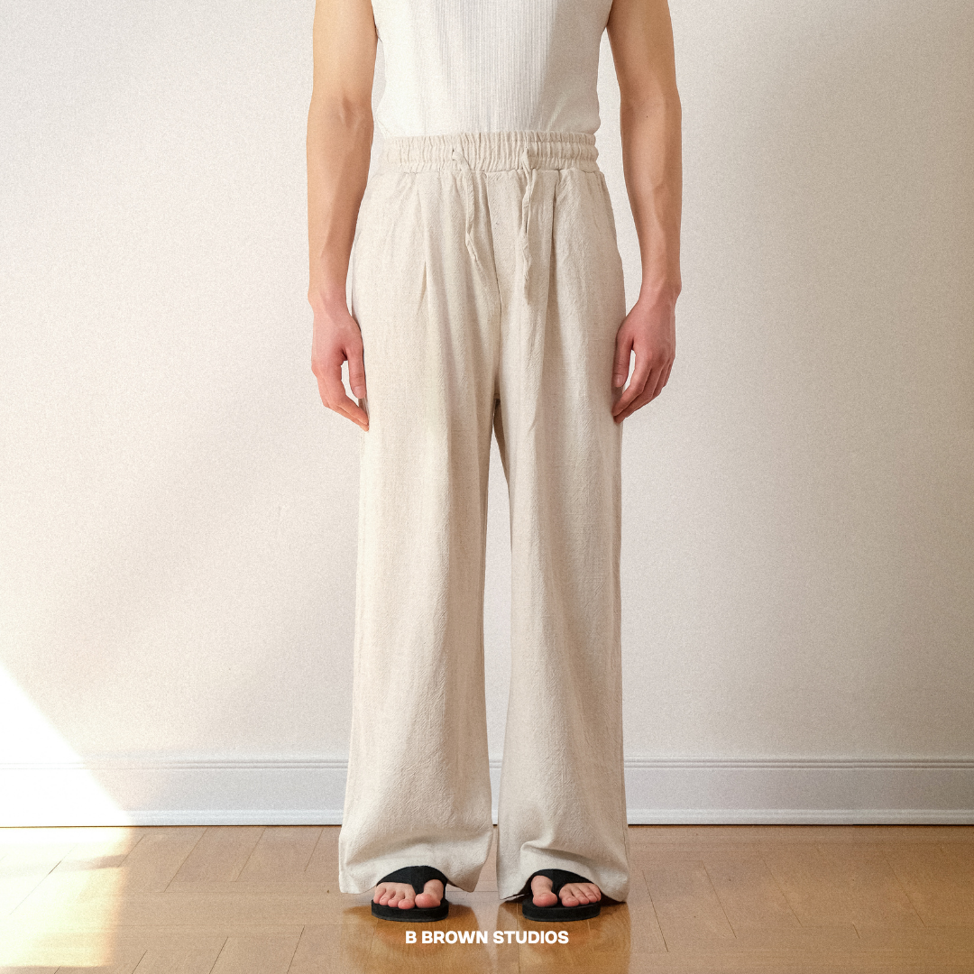 Quần Dài Linen Dáng Suông Ống Rộng