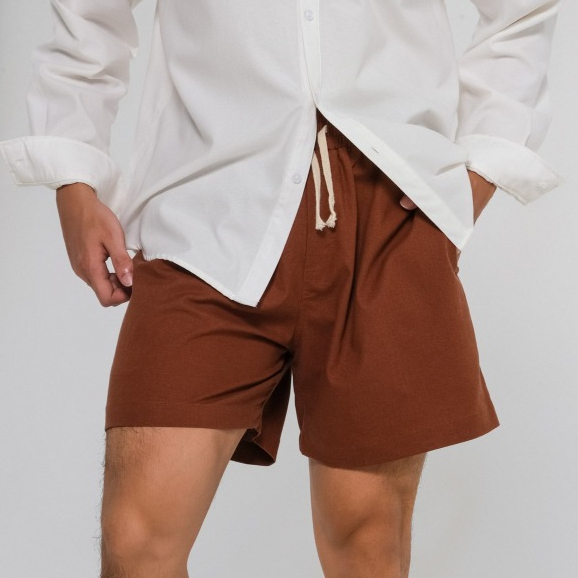 Quần đùi Nomad linen lưng chun form relax - Nomad linen shorts
