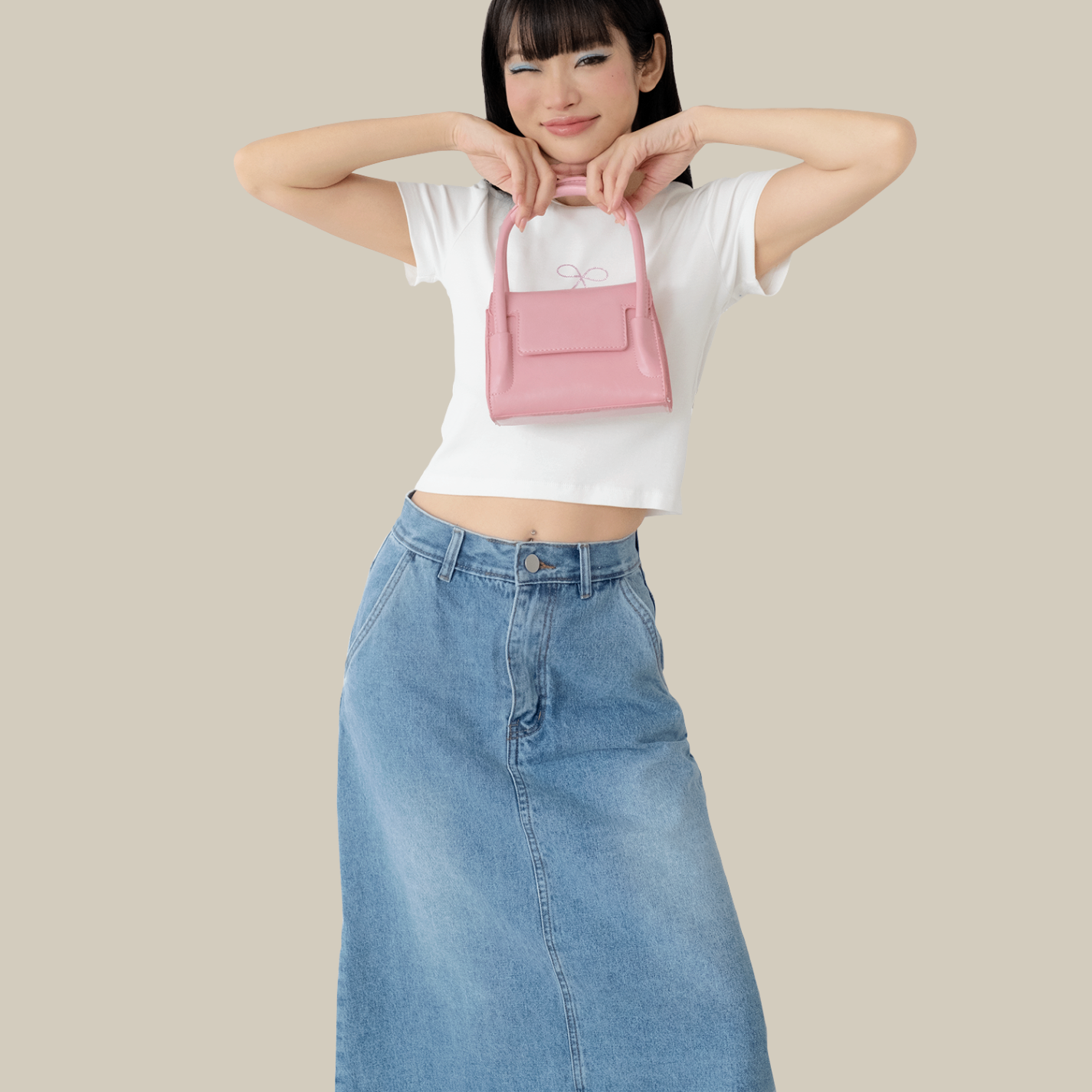 Denim Midi Skirt