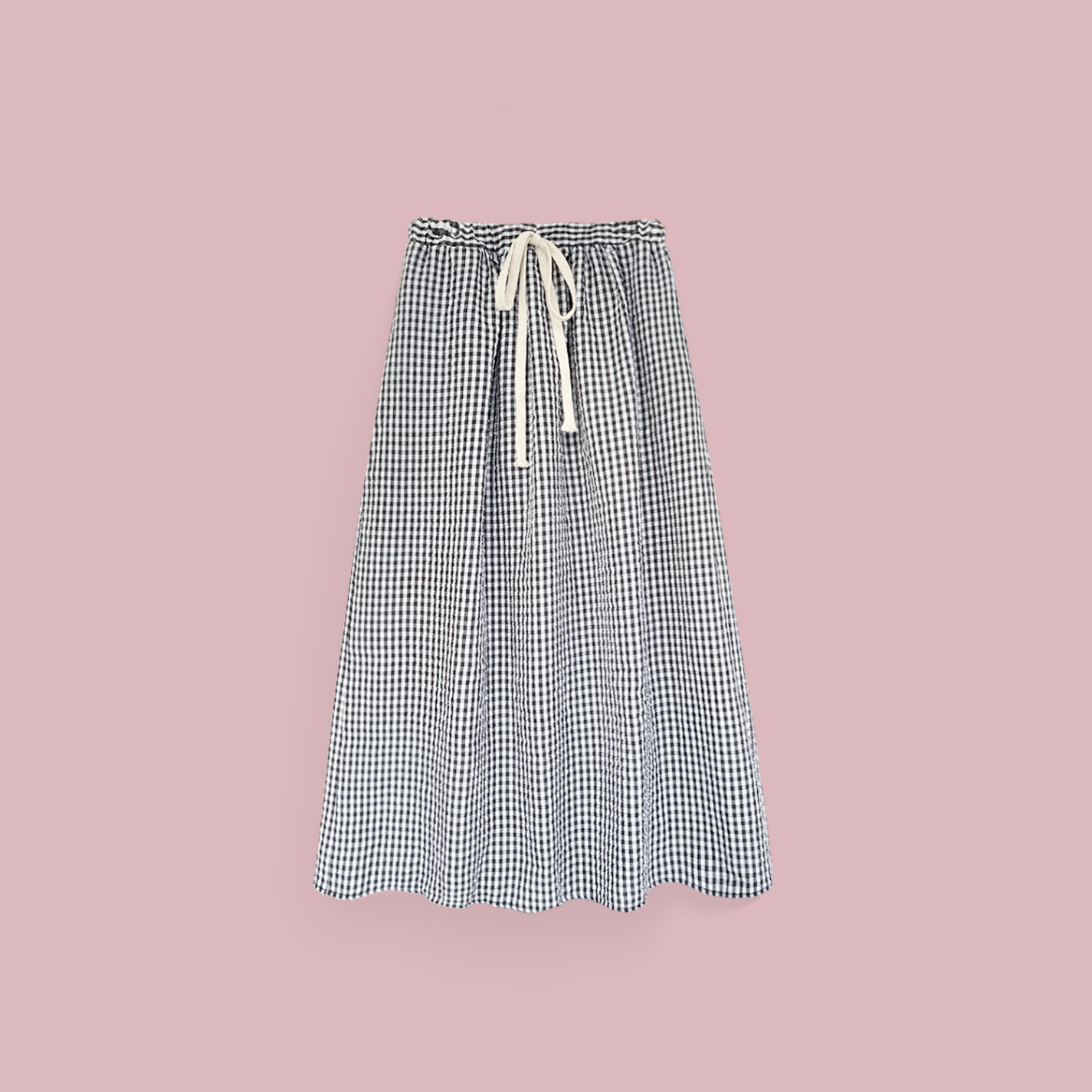 Gingham Midi Skirt