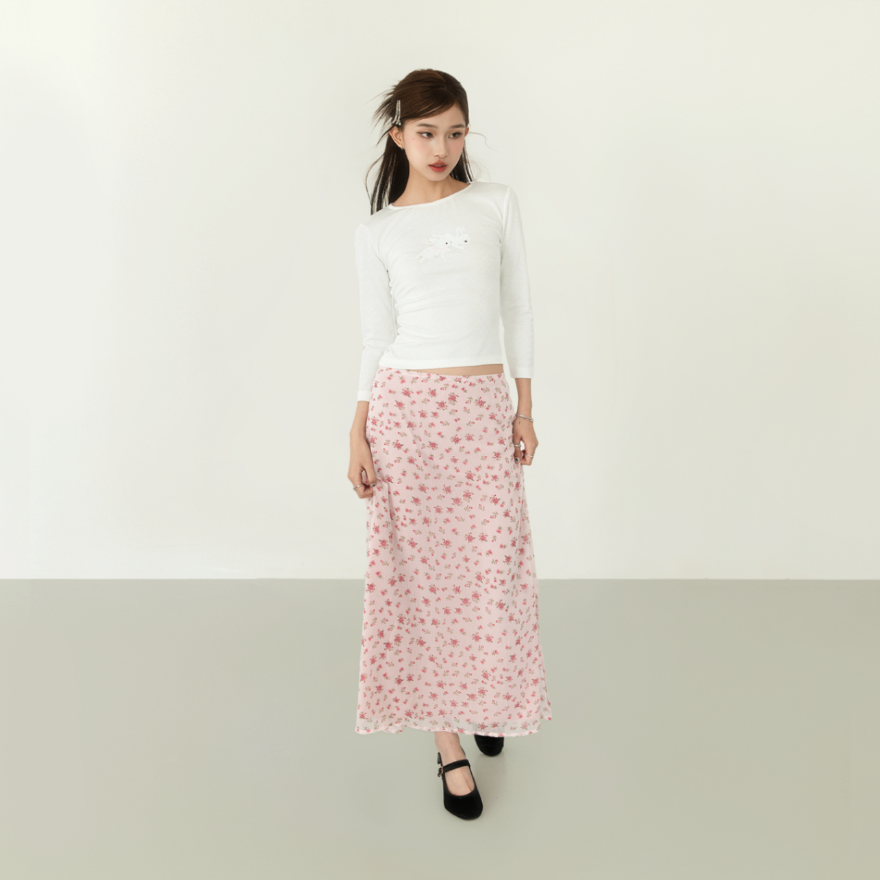 Rose Petal Skirt - Pink