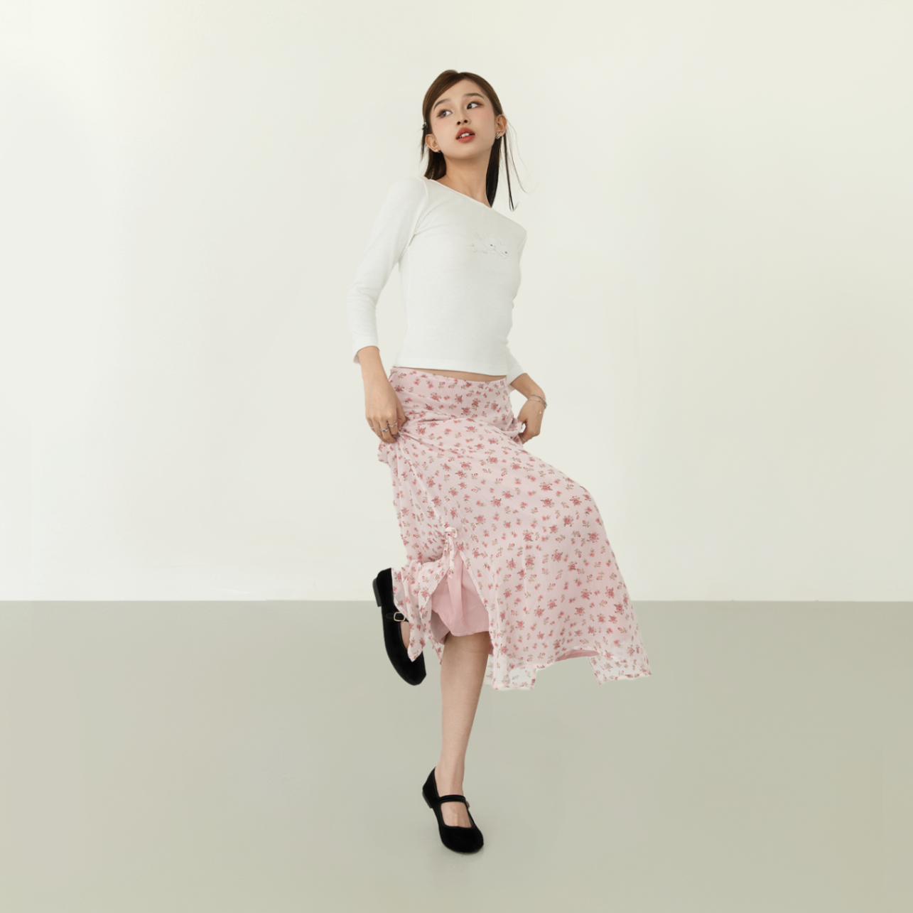 Rose Petal Skirt - Pink