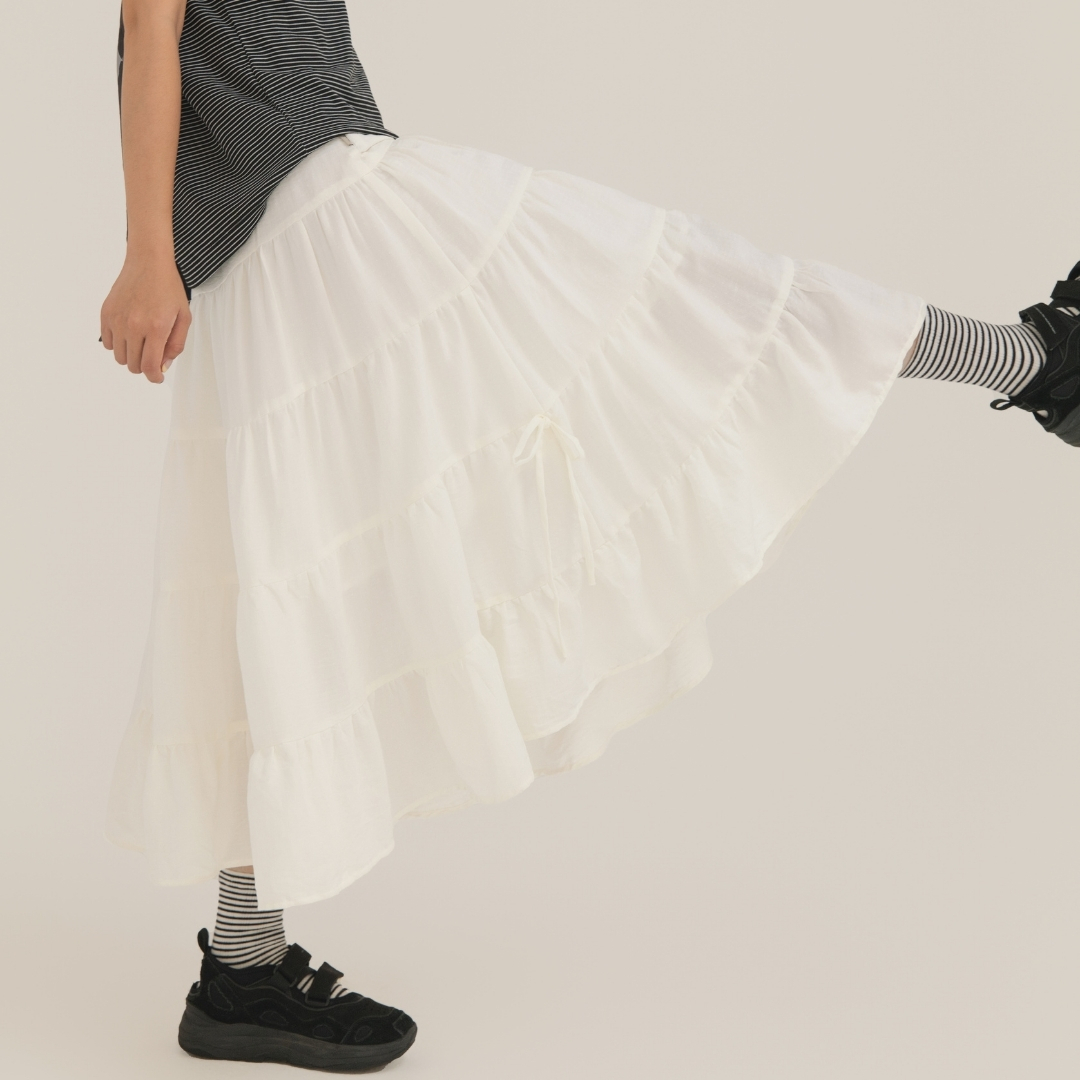 Bow ruffle skirt ver.2